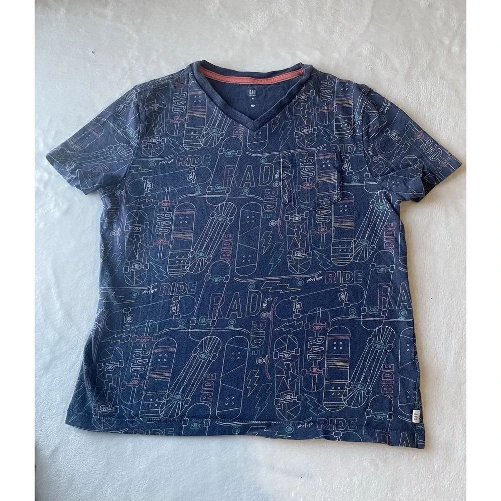 Boys GAP Shirt Bundle – Set of 3 (Size Medium 8-9 Years)‎ 100% Cotton Preppy
